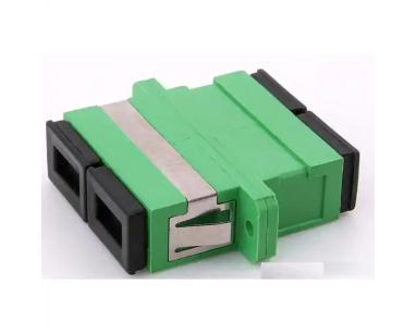 SC-APC/SC-APC singlemode fiber duplex adapter (2 x SC-APC SM), zeleni