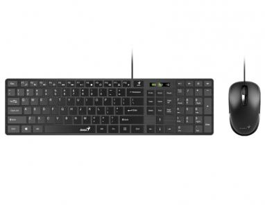 SlimStar C126 USB YU crna tastatura+ USB crni miš