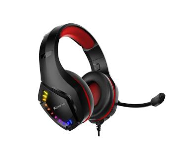 Slušalice sa mikrofonom Xtrike GH711 crveno/crne sa RGB osvetljenjem