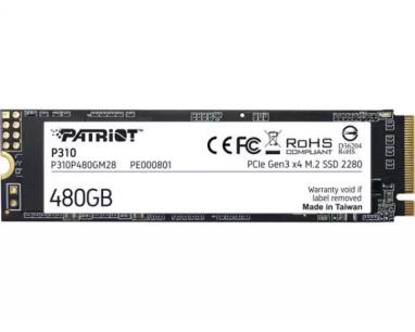 SSD M.2 NVMe 480GB Patriot P310 1700MBs/1500MBs P310P480GM28
