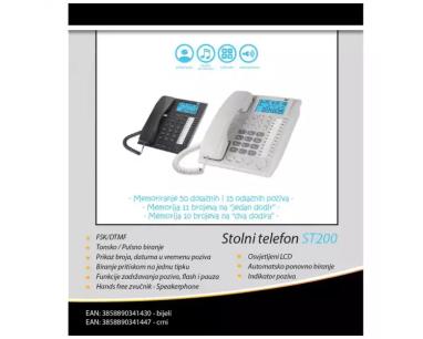 Stoni telefon MeanIt ST200 Crni