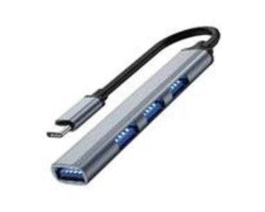 TIP C 3.1 HUB na 4 x HUB 3.0 sivi
