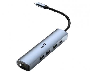 UH-545 5-in-1 USB 3.0 Iron Grey Hub srebrni