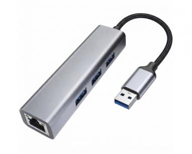 USB 3.0 - HUB (3 port USB 3.0 + 1port fast ethernet 1000Mbs) slika