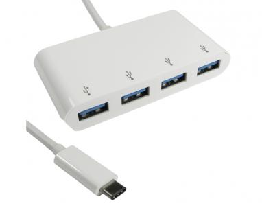 USB 3.1 tip C HUB 4port beli