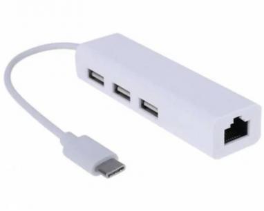 USB 3.1 TIP C na 3x HUB + RJ45