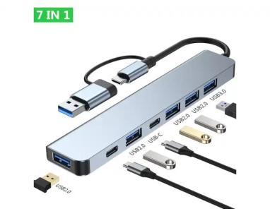 USB Hub 7 port E-green Superbrzi 3.1 Tip C USB 3.0