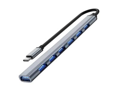 USB HUB tip1 na 5xHUB 3.0+3xTip C+sd/mictro sd+audio metal