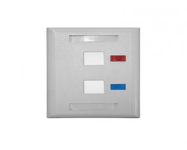 Uticnica modularna, za 2 RJ45 modula, 86x86mm slika
